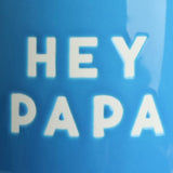 Argos Home Hey Papa blue ceramic mug with coaster 405ml - British product