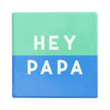 Argos Home Hey Papa blue ceramic mug with coaster 405ml - British product