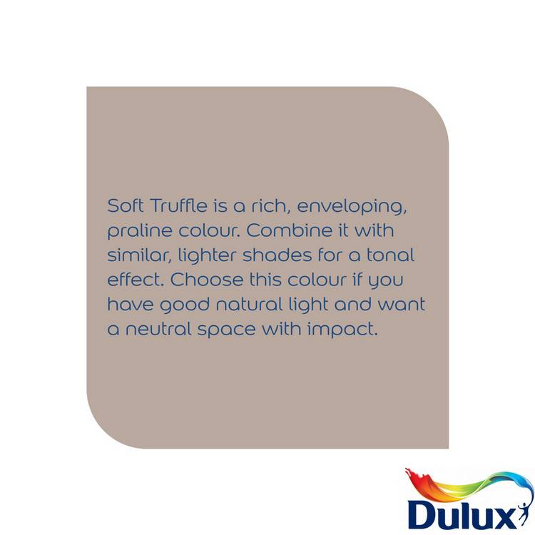 Dulux Walls and Ceilings Silk Paint Soft Truffle 5L (British brand)