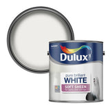 Argos Dulux Soft Sheen Pure Brilliant White Emulsion Paint 2.5L- Buy online at McGrocer