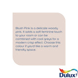 Dulux Easycare matt paint blush pink 2.5L (British brand)