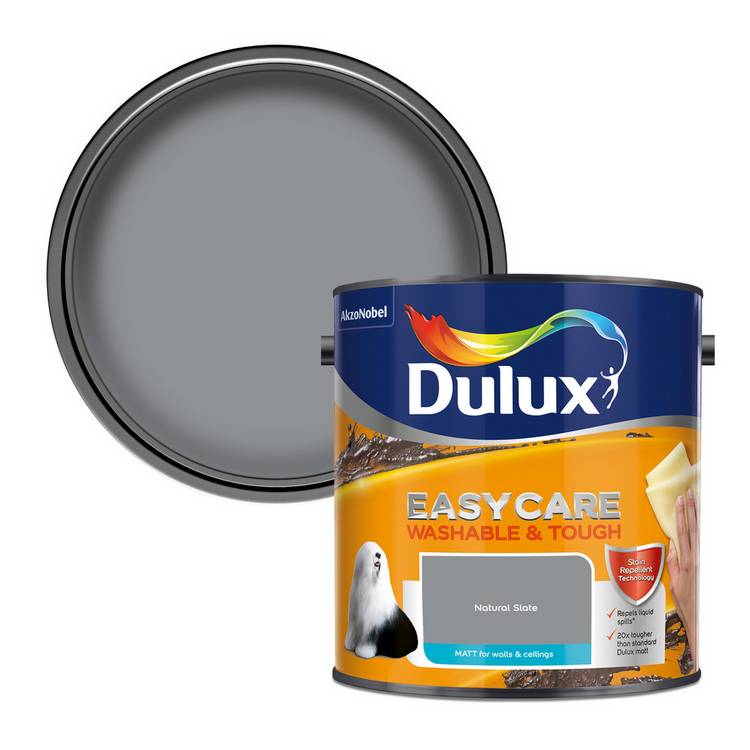 Dulux Easycare washable tough matt paint Natural Slate 2.5L - British product