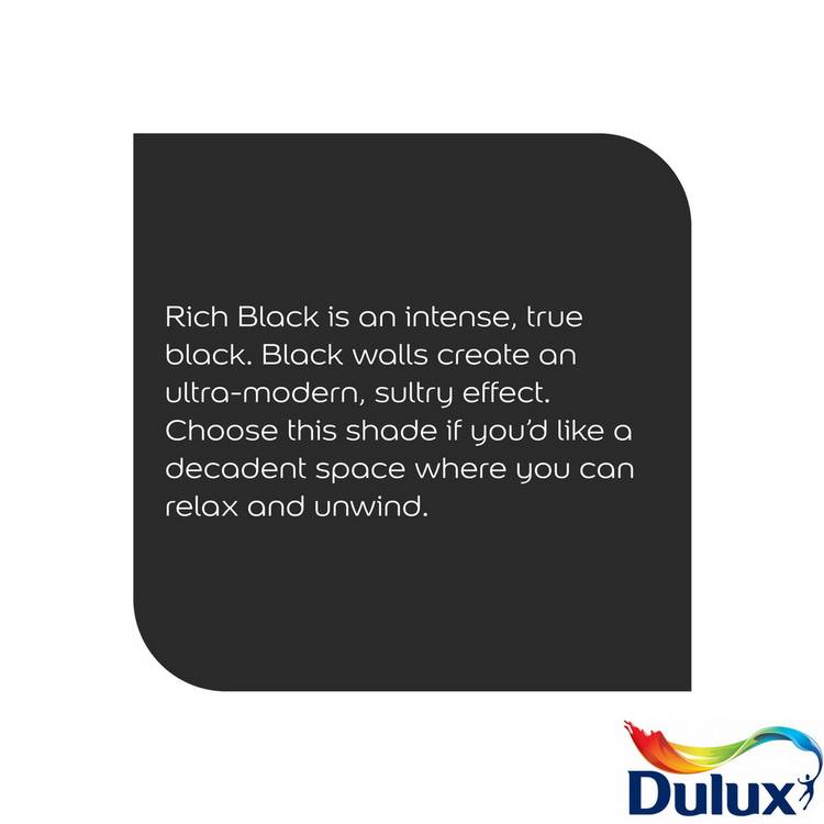 Dulux Easycare Washable & Tough Matt Paint Rich Black 2.5L - British product