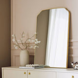 Argos Argos Home Gold Effect Aluminium Arch Wall Mirror - 90x60cm- Buy online at McGrocer
