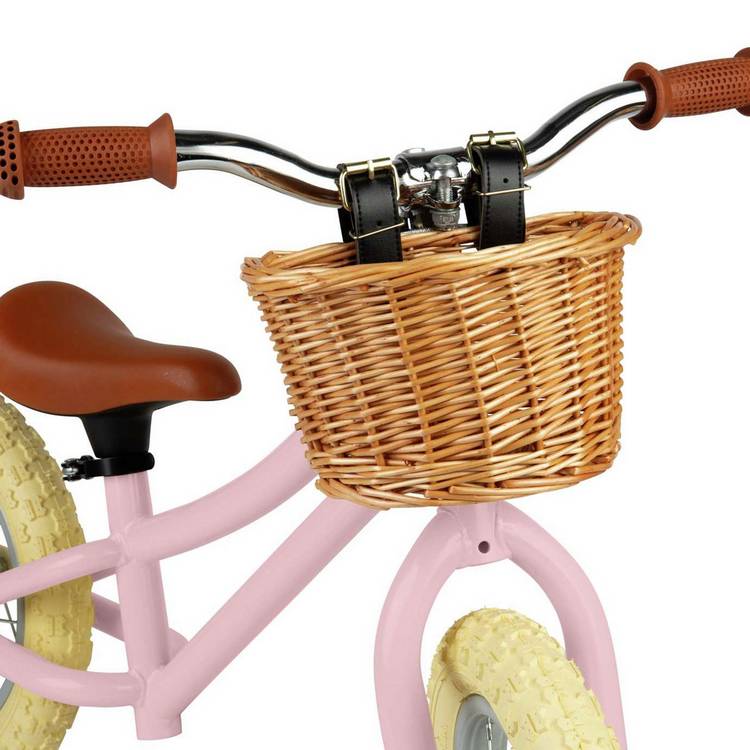 Bigjigs kids balance bike pink 12 inch wheels, imported from the UK
