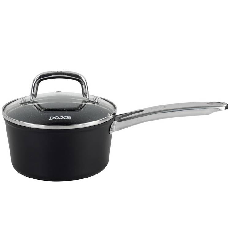Dojo Hero Neverstick+ aluminium saucepan set 3 piece, imported from the UK