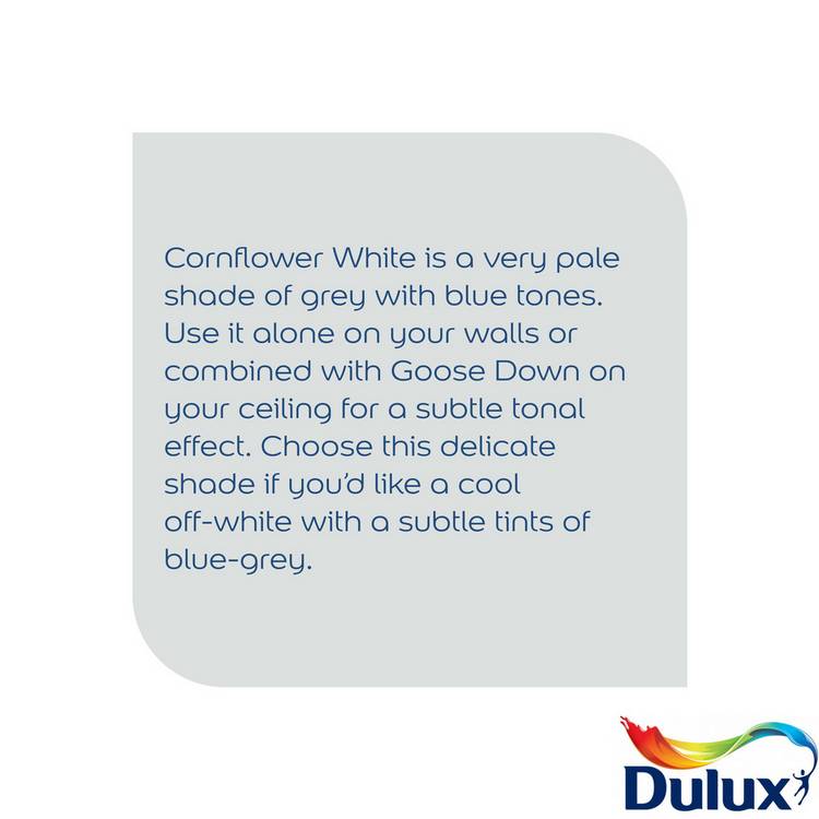 Dulux Easycare Matt Paint Cornflower White 2.5L, UK version
