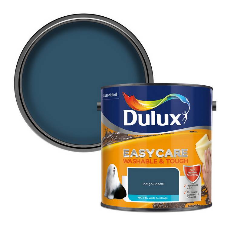 Dulux Easycare Washable Matt Indigo paint 2.5L - British product