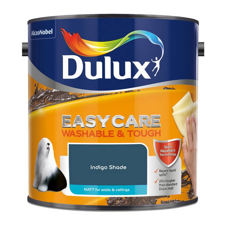 Dulux Easycare Washable Matt Indigo paint 2.5L - British product