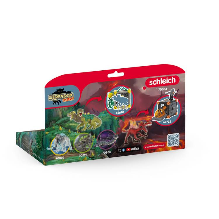 Schleich Eldrador Fire Saurian vs Jungle Lizard playset - British product