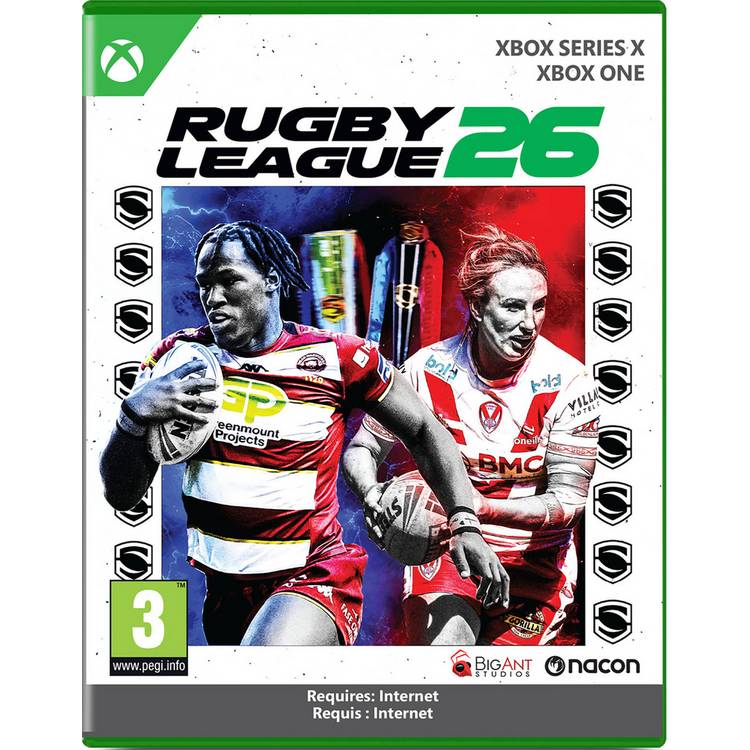 Rugby League 26 Xbox game disc, imported from the UK