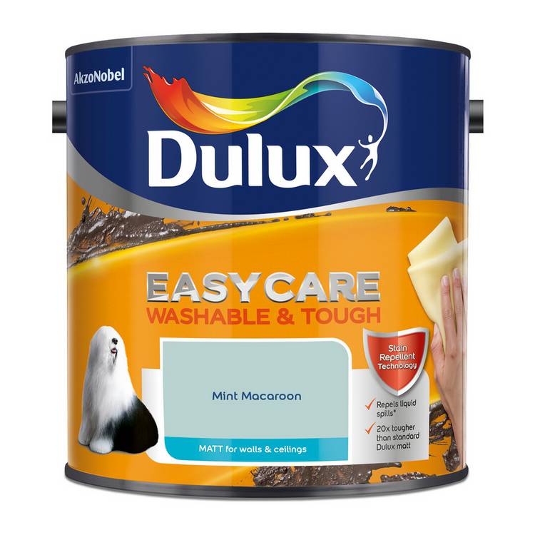 Dulux Easycare Matt paint Mint Macaroon 2.5L, imported from the UK
