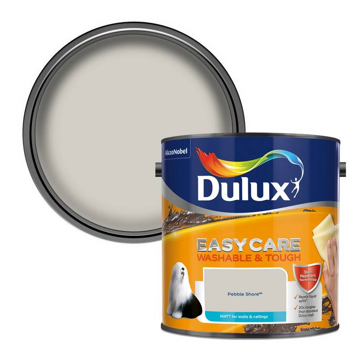 Dulux Easycare Washable and Tough Matt paint Pebble Shore 2.5L (British brand)