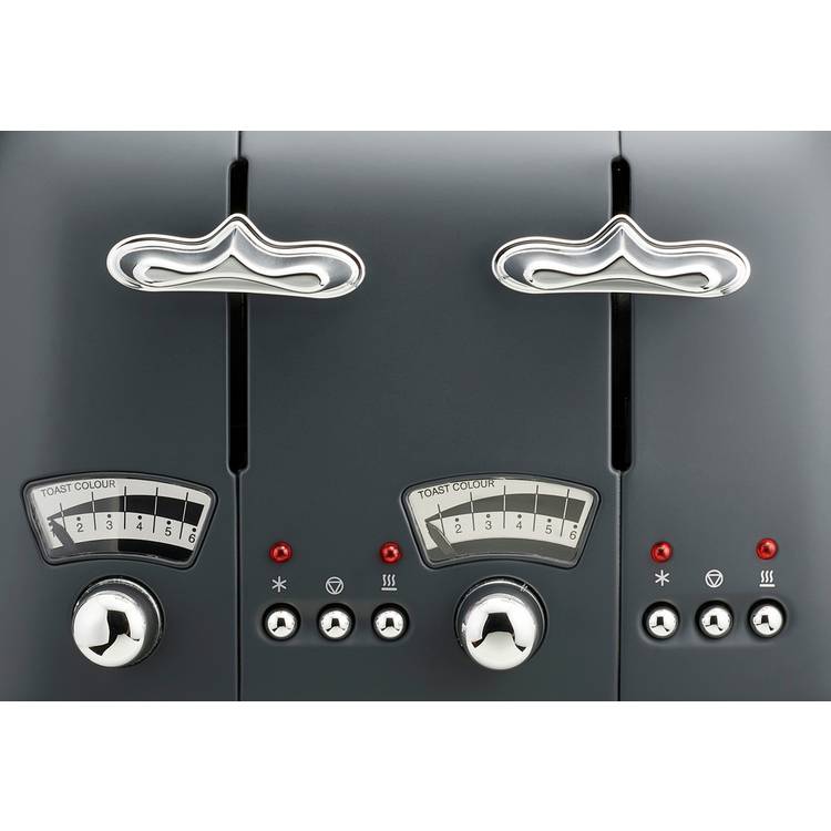 De'Longhi CT04 grey retro toaster, imported from the UK