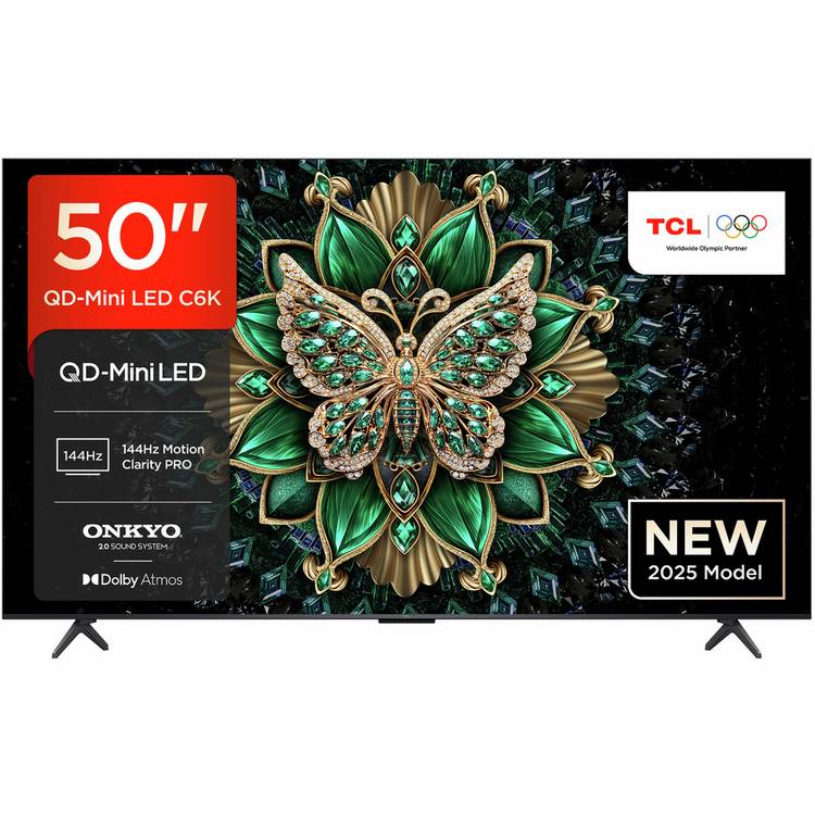 TCL 50C6K-UK Mini LED TV 4K UHD (British brand)