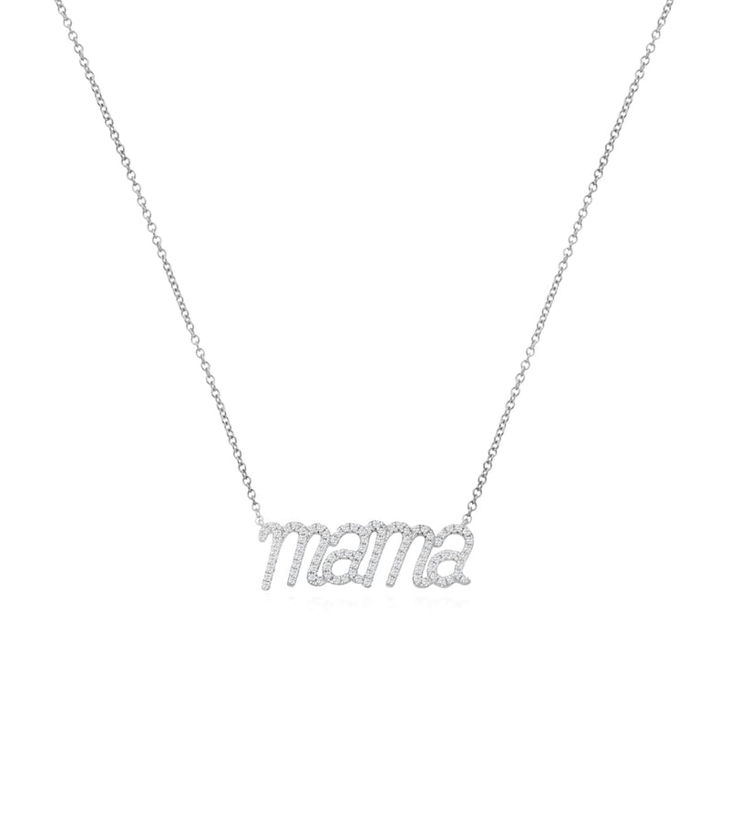 NOA Mama Necklace white gold diamond 0.27ct, UK version