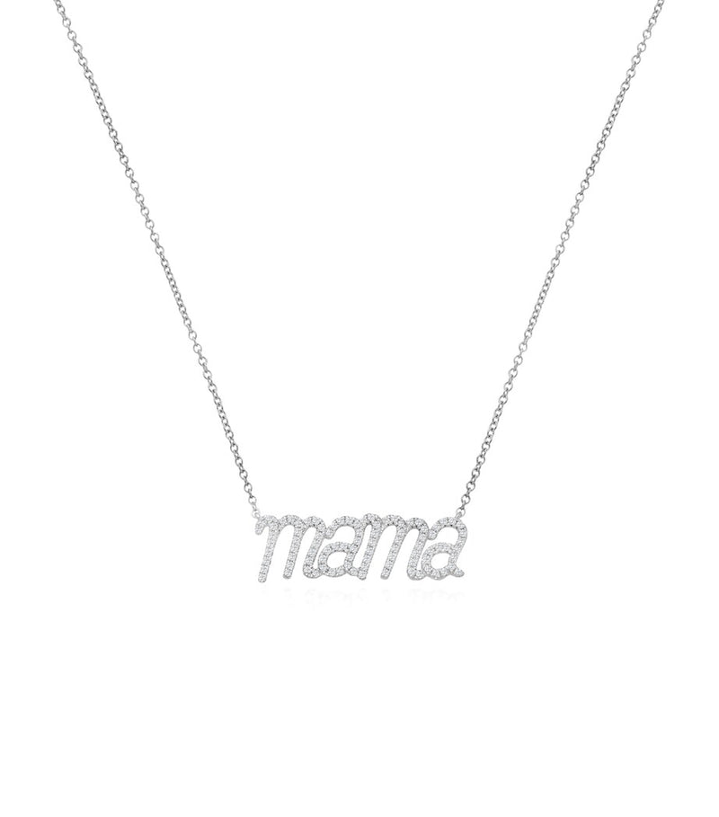 NOA Mama Necklace white gold diamond 0.27ct, UK version