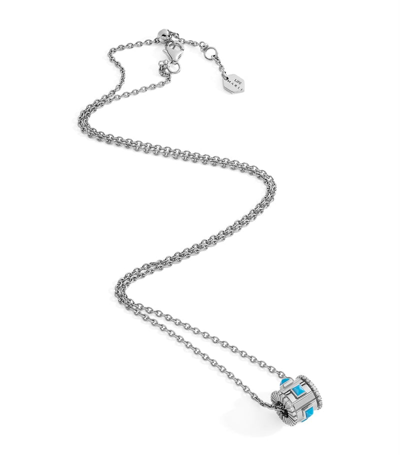 Marli New York LIFE necklace white gold diamonds turquoise British product