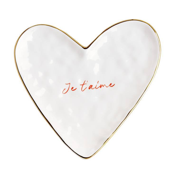 Argos Home Je t'aime heart plate 19.6cm, imported from the UK