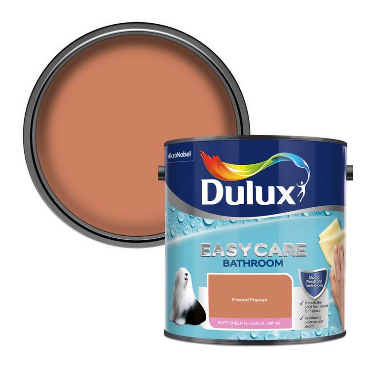 Dulux Easycare Bathroom Paint Frosted Papaya 2.5L (British brand)