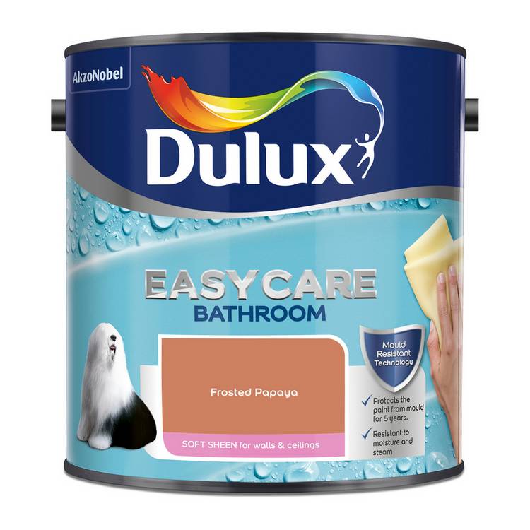 Dulux Easycare Bathroom Paint Frosted Papaya 2.5L (British brand)