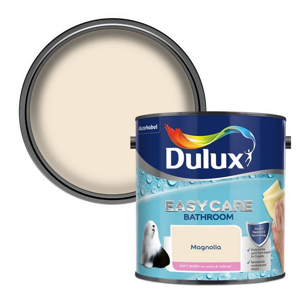 Dulux Easycare Bathroom Paint Magnolia 2.5L, UK version