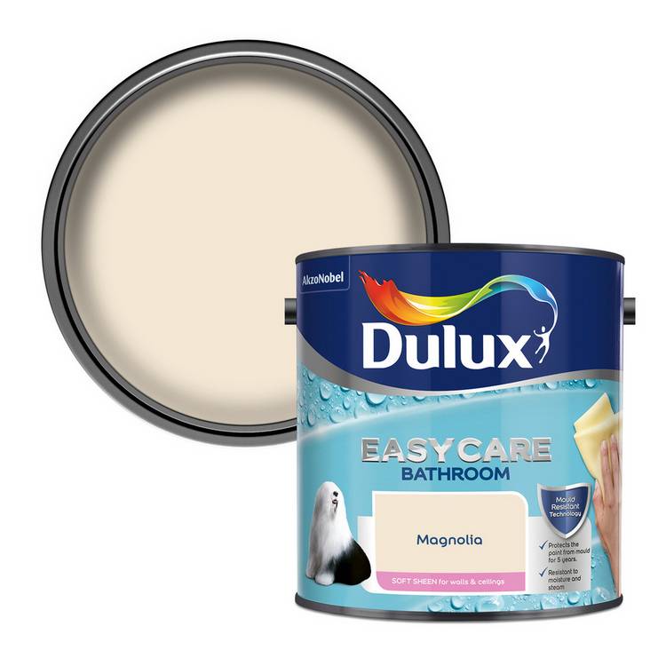 Dulux Easycare Bathroom Paint Magnolia 2.5L, UK version