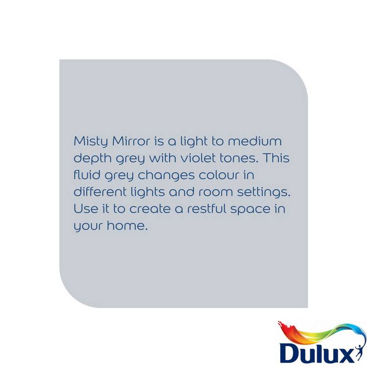 Dulux bathroom paint Misty Mirror grey 2.5L (British brand)