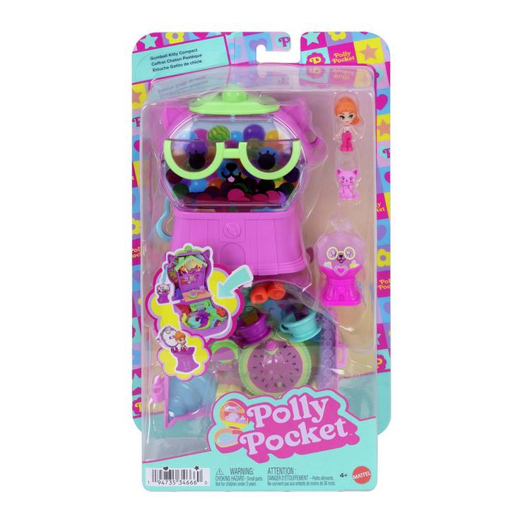 Polly Pocket Gumball Kitty compact playset - British product