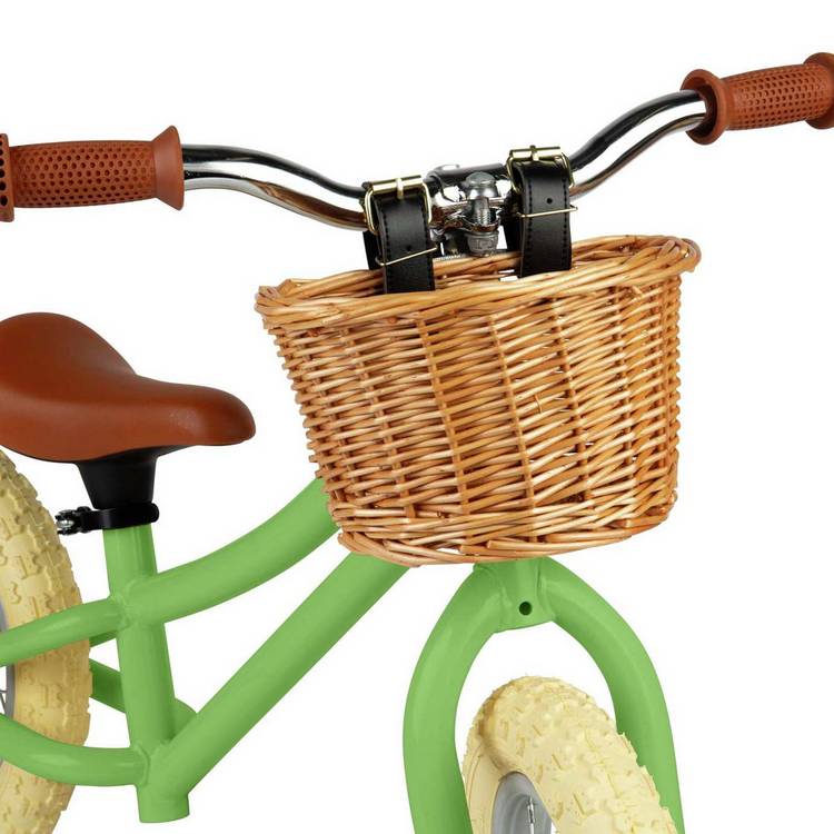 BIGJIGS kids balance bike green 12-inch, imported from the UK