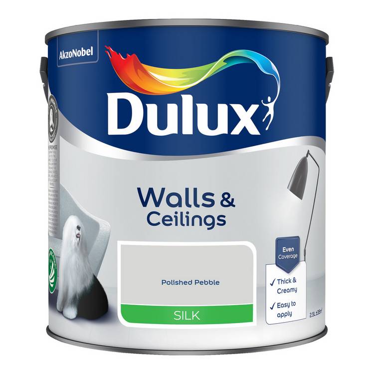 Dulux Polished Pebble silk paint 2.5L - British product