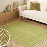 Argos Home herringbone green cotton flatweave rug 120x170cm, UK version