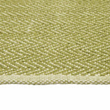 Argos Home herringbone green cotton flatweave rug 120x170cm, UK version