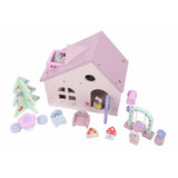Chad Valley wooden fairy playhouse with furniture and fairies, UK version