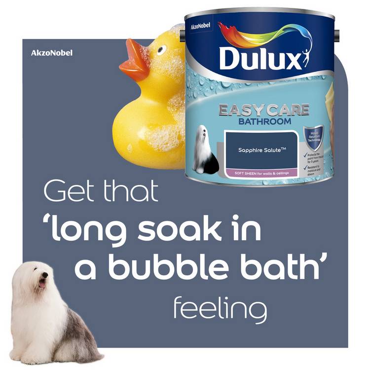 Dulux bathroom paint Sapphire Salute 2.5L - British product