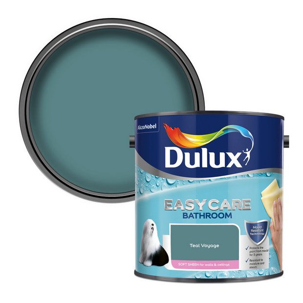 Dulux Easycare Bathroom paint Teal Voyage 2.5L - British product