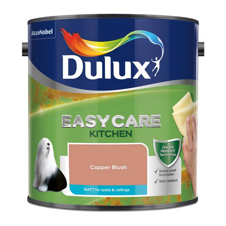 Dulux Easycare Kitchen Matt paint Copper Blush 2.5L, UK version