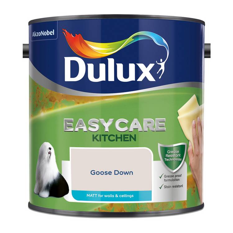 Dulux Easycare Kitchen Matt paint Goose Down 2.5L, imported from the UK