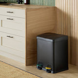 Argos Habitat Twin Compartment Recycling Bin - Black, 30 Litre- Buy online at McGrocer