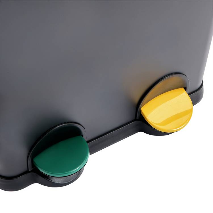 Habitat 30L twin recycling bin black, UK version