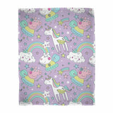 Peppa Pig fleece throw purple rainbow fairy design 150x100cm (British brand)