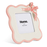 Argos Home ceramic picture frame pink bow 4x4 inch, UK version