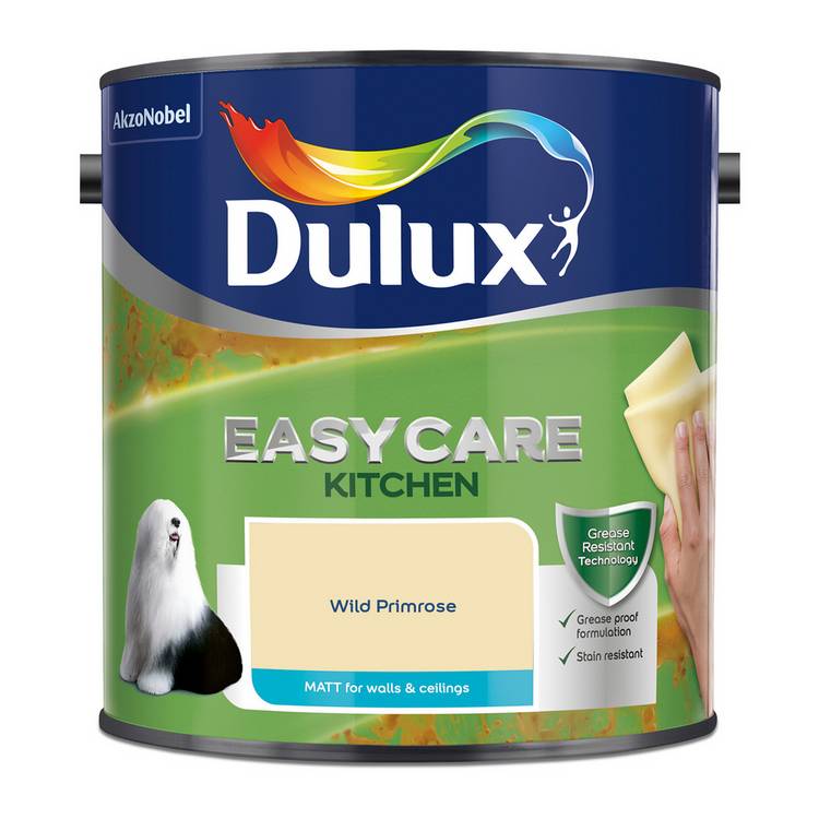 Dulux Easycare Kitchen Matt Wild Primrose paint 2.5L, UK version