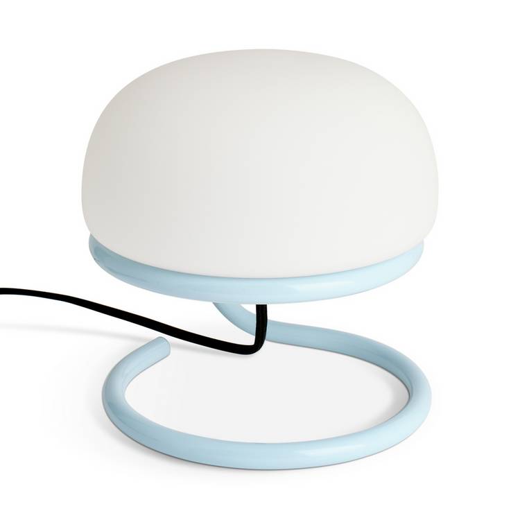 Habitat Blake opal glass table lamp blue, UK version