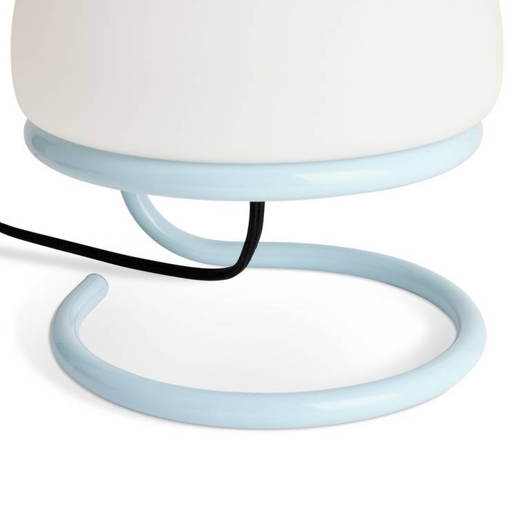 Habitat Blake opal glass table lamp blue, UK version