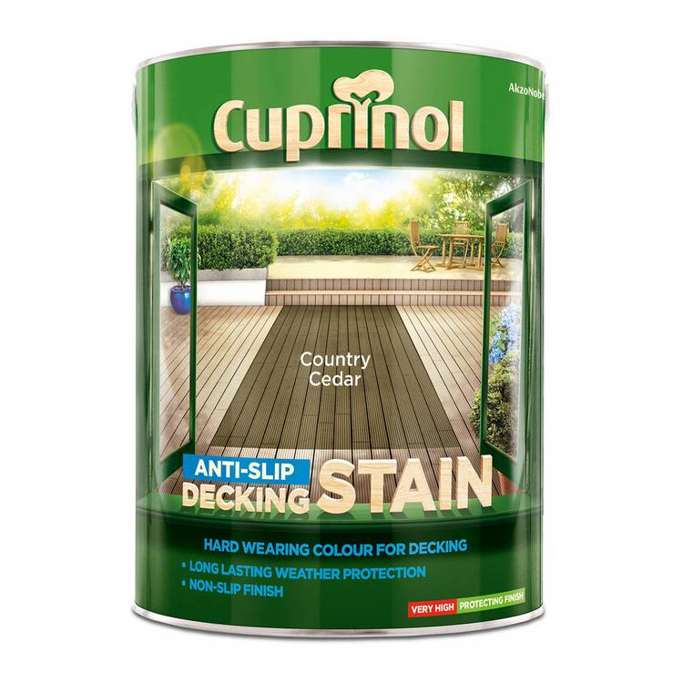 Cuprinol Anti-slip Decking Stain Country Cedar 5L (British brand)