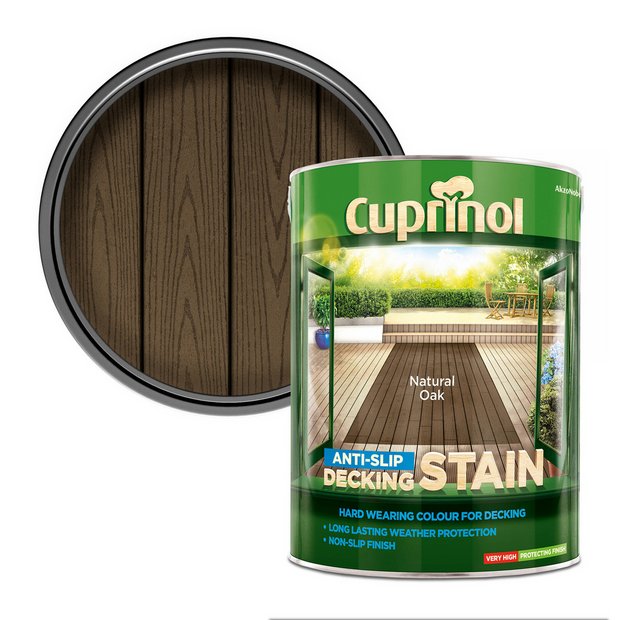 Cuprinol anti-slip decking stain Natural Oak 5L, UK version