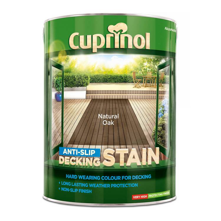 Cuprinol anti-slip decking stain Natural Oak 5L, UK version
