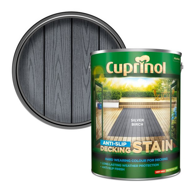 Cuprinol decking stain anti-slip matt grey 5L, UK version