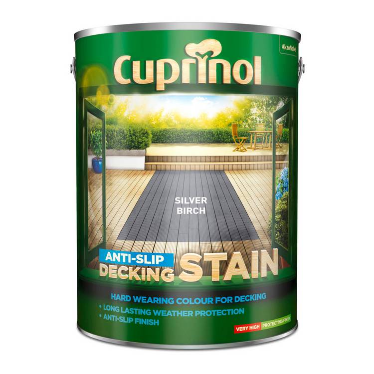 Cuprinol decking stain anti-slip matt grey 5L, UK version